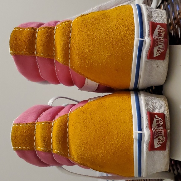 SZ. 8 1/2 WOMEN'S VANS SK8 MULTIBRIGHT 12  SUEDE SKATE BOARD SHOE - Picture 7 of 8